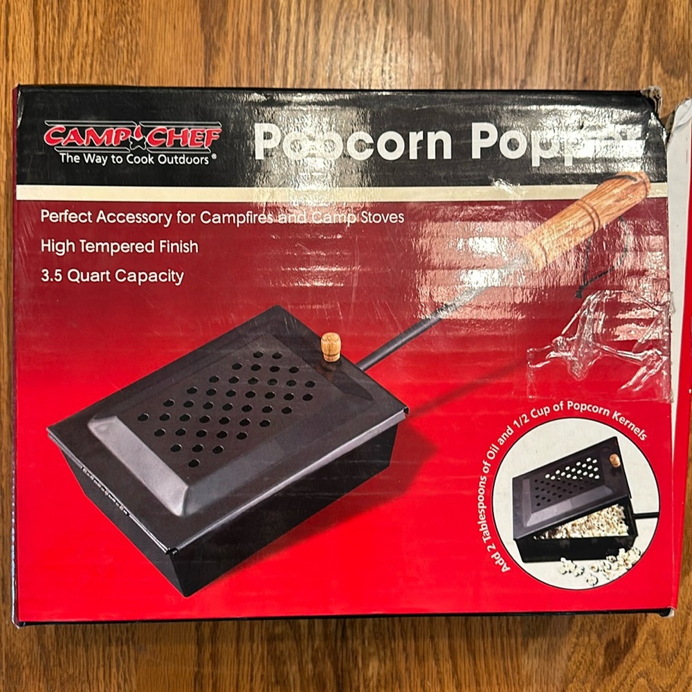 Camp Chef Popcorn Popper Camping Accessory Unassembled in Original Box